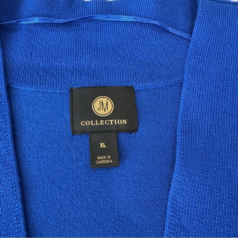 JM Collection Cardigan Women's XL Lagenlook Modern Office Pockets Lightweight - Picture 7 of 14